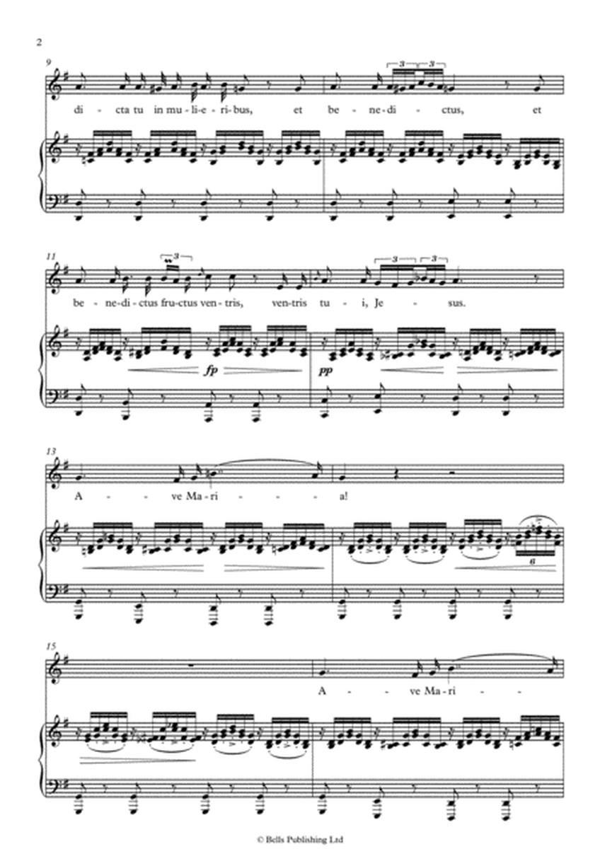 Ave Maria, Op. 52 No. 6 (Latin version) (G Major)