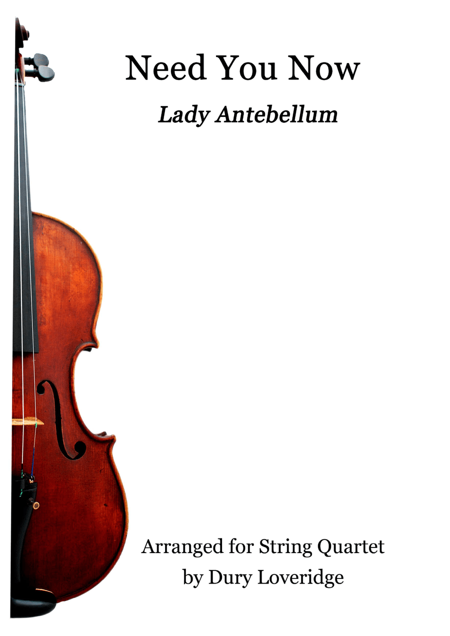 Need You Now String Quartet scores gallery preview page 1