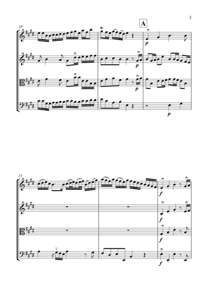 Bach: Concerto for Violin in E major Mov 1 for String Quartet - Score and Parts image number null
