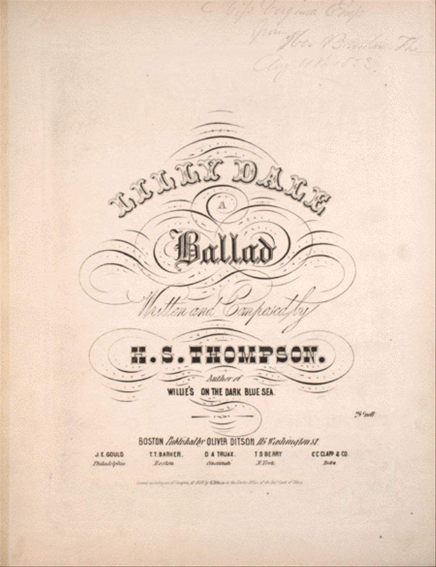 Lilly Dale. A Ballad 4-Part scores gallery preview page 1
