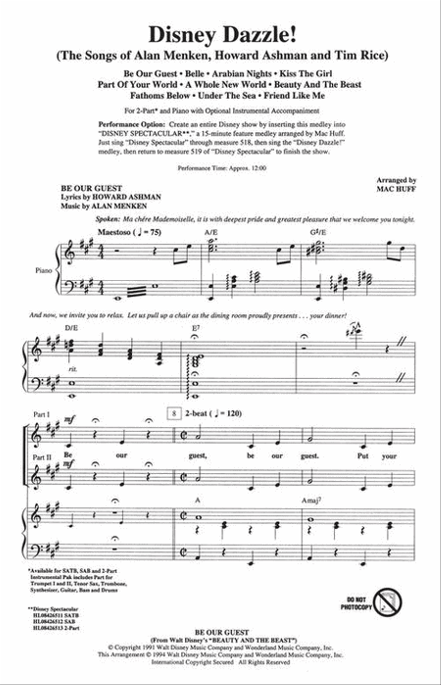 Disney Dazzle! (Medley) 2-Part scores gallery preview page 3
