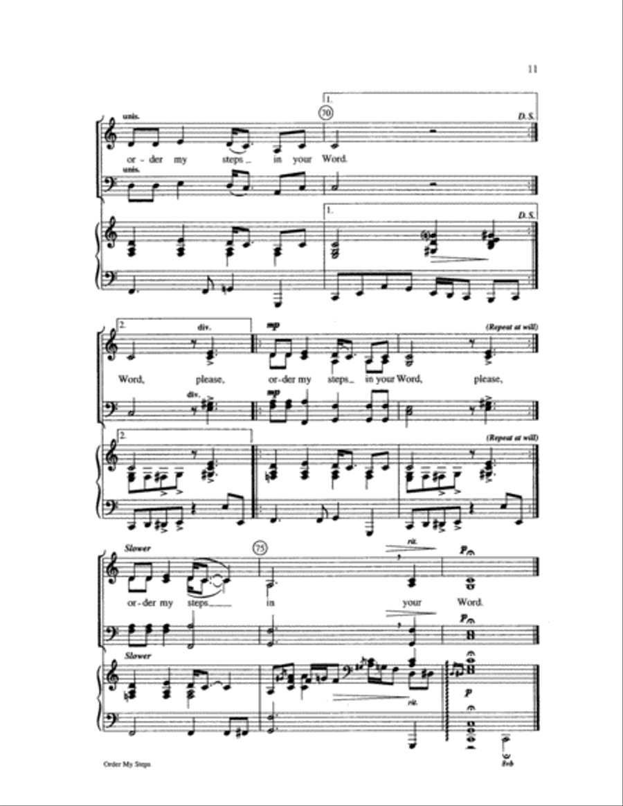 Order My Steps 4-Part scores gallery preview page 11
