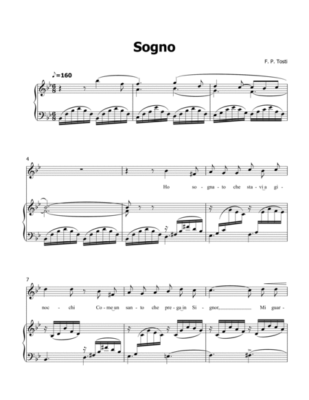 Sogno, by Tosti, in B flat Major