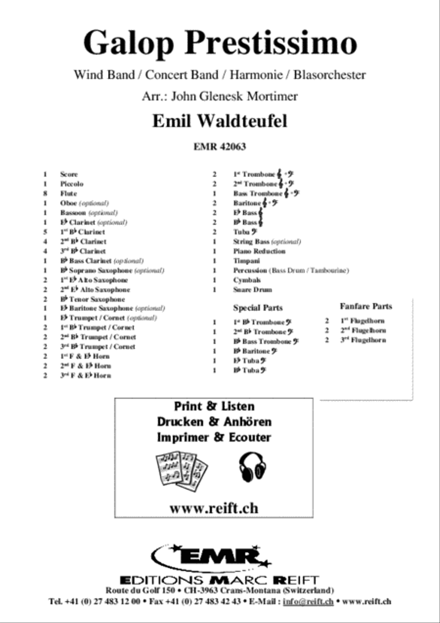 Galop Prestissimo Concert Band scores gallery preview page 2