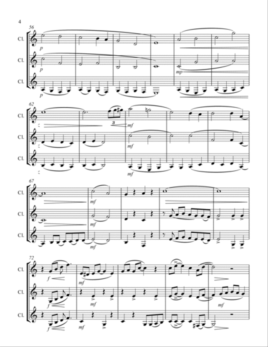 When I'm Sixty-four Clarinet Trio scores gallery preview page 5