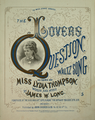 The Lover's Question. Waltz Song
