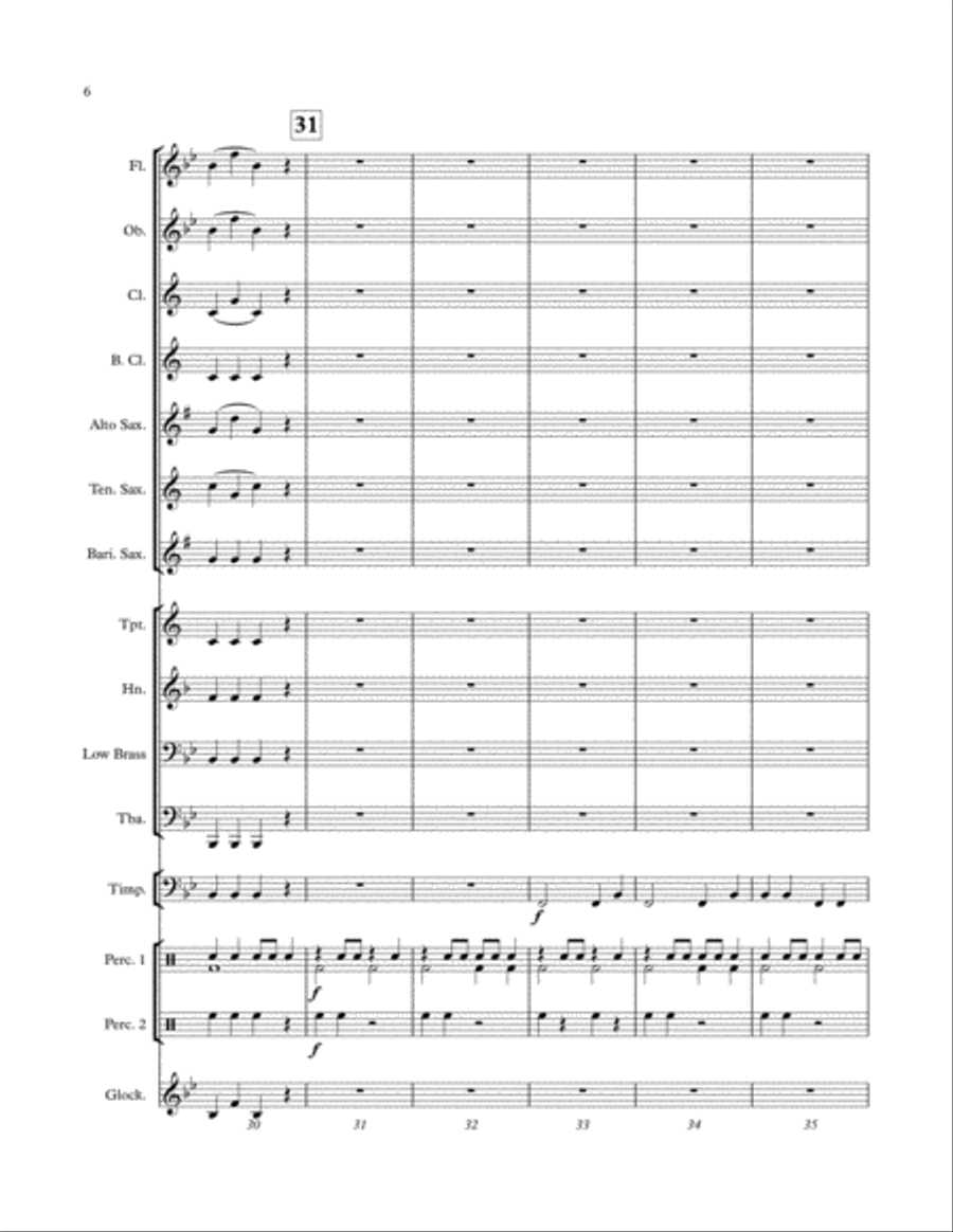 March to Glory March to Glory Concert Band scores gallery preview page 6