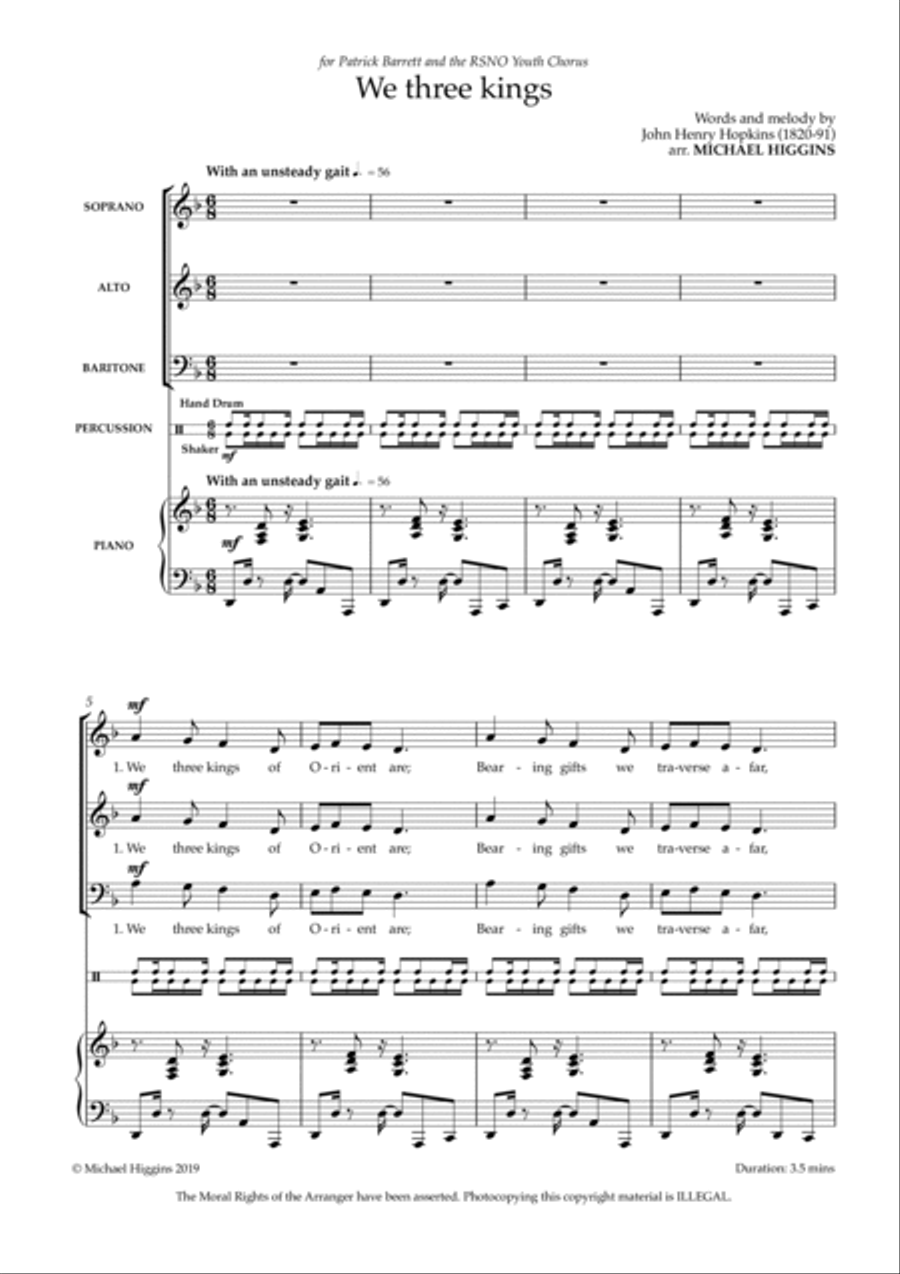 We three kings 3-Part scores gallery preview page 3