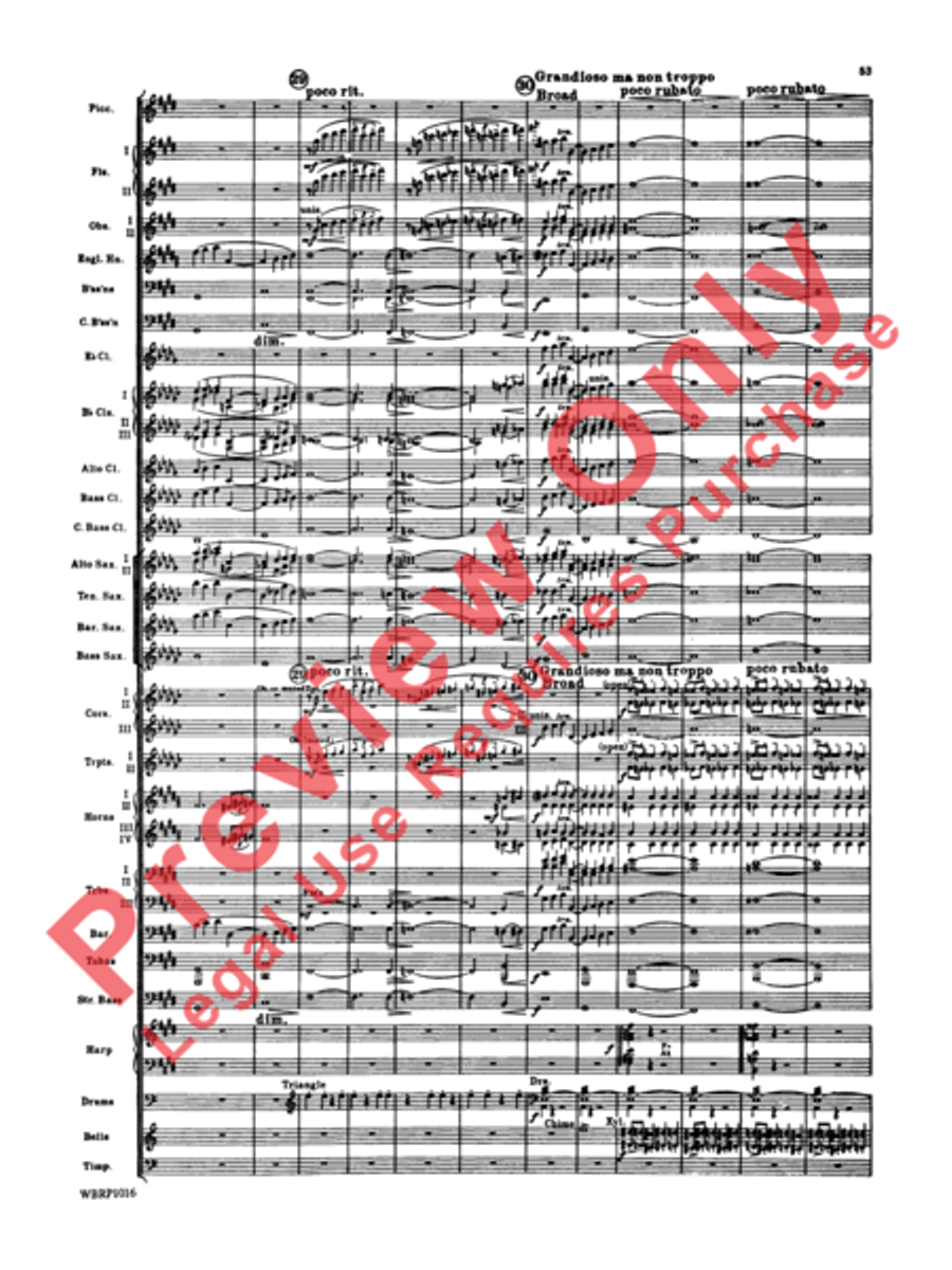 Rhapsody in Blue Concert Band scores gallery preview page 56