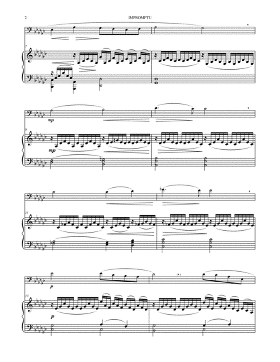 Impromptu, Opus 90, No. 3 for Trombone & Piano