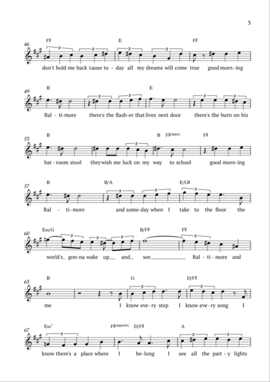 Good Morning Baltimore Piano scores gallery preview page 3
