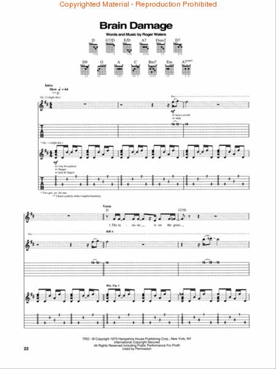 Classic Rock Guitar Tablature scores gallery preview page 4