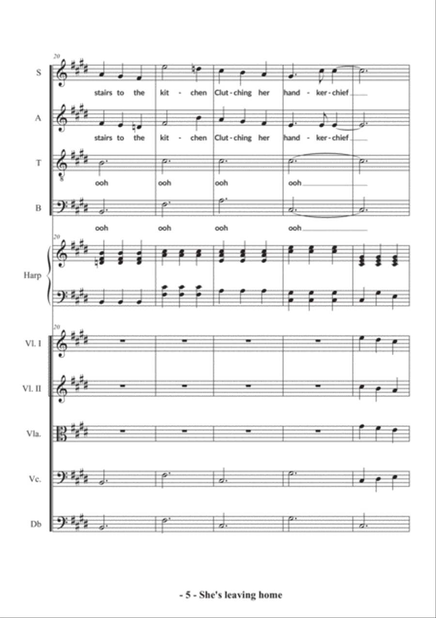 She's Leaving Home 4-Part scores gallery preview page 5
