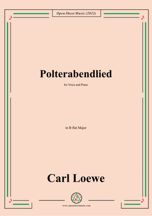 Loewe-Polterabendlied,in B flat Major,for Voice and Piano