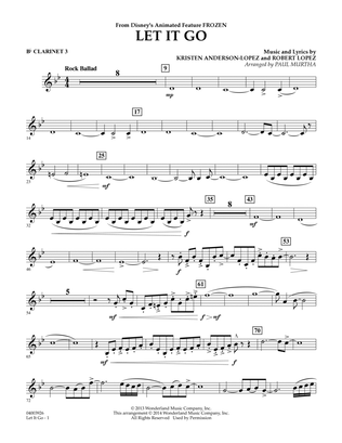Let It Go - Bb Clarinet 3