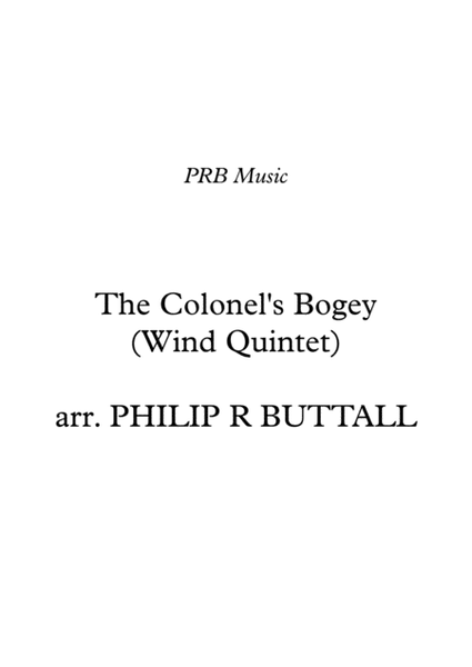 The Colonel's Bogey (Wind Quintet) - Score image number null