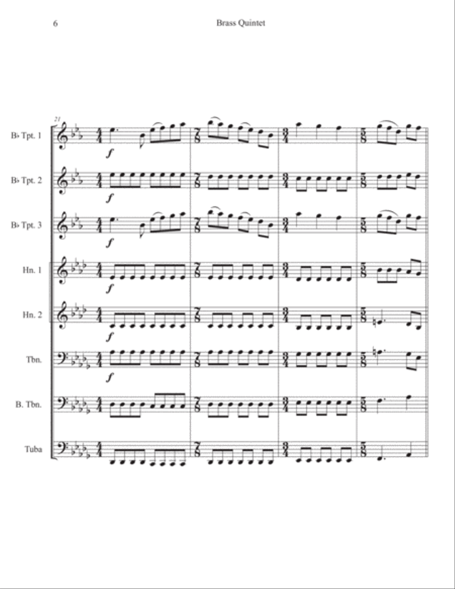 Fanfare Beatissima Fanfare Beatissima Brass Ensemble scores gallery preview page 6