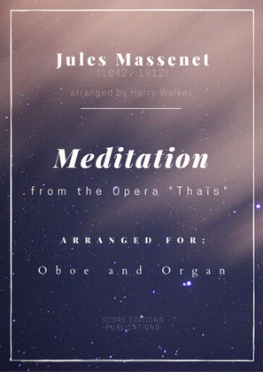 Book cover for Meditation from "Thais" (for Oboe and Organ)