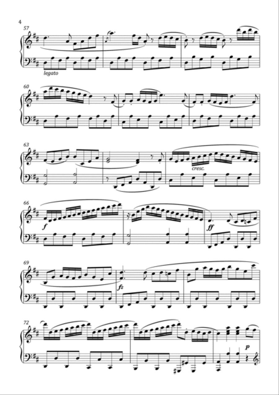 Clementi - Sonatina No.6 in D Major - Intermediate Piano Method scores gallery preview page 5