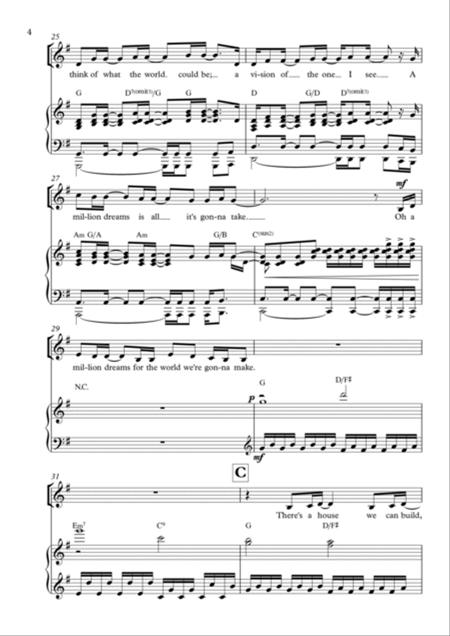 A Million Dreams 2-Part scores gallery preview page 4