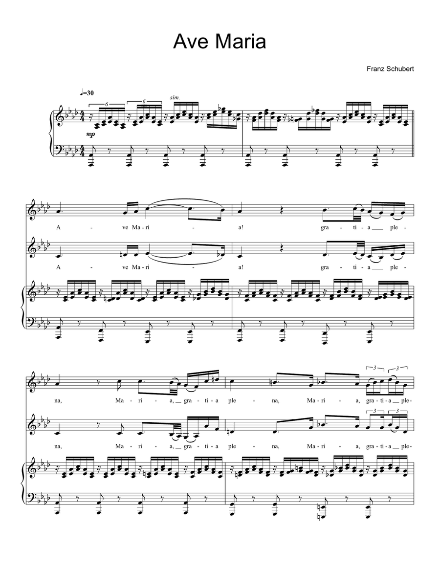 Book cover for Ave Maria (vocal duet)