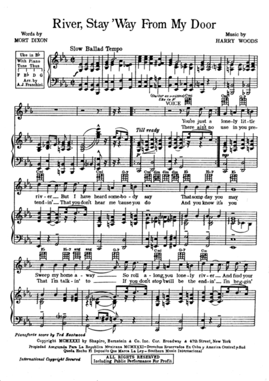 River, Stay Way From My Door Voice scores gallery preview page 2