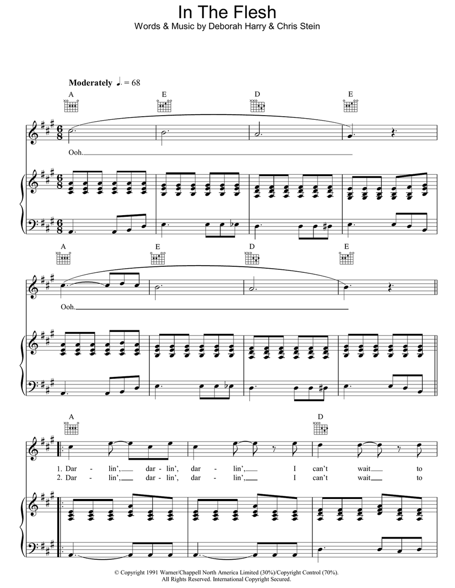 In The Flesh Acoustic Guitar scores gallery preview page 1