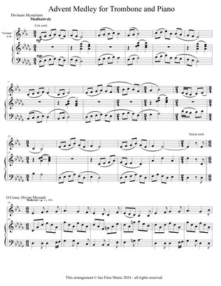 Advent Hymn Medley for Bb Trumpet and Piano
