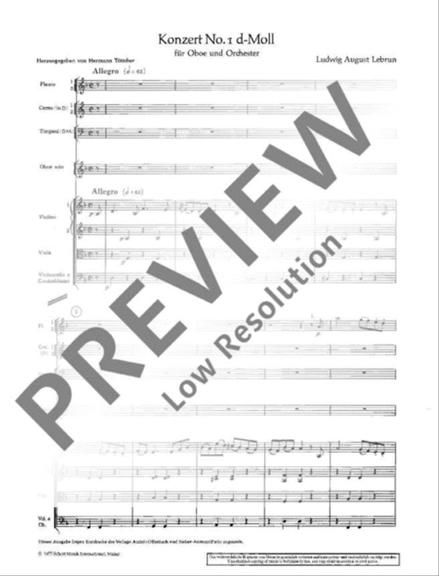 Concerto No. 1 D minor Orchestra scores gallery preview page 4