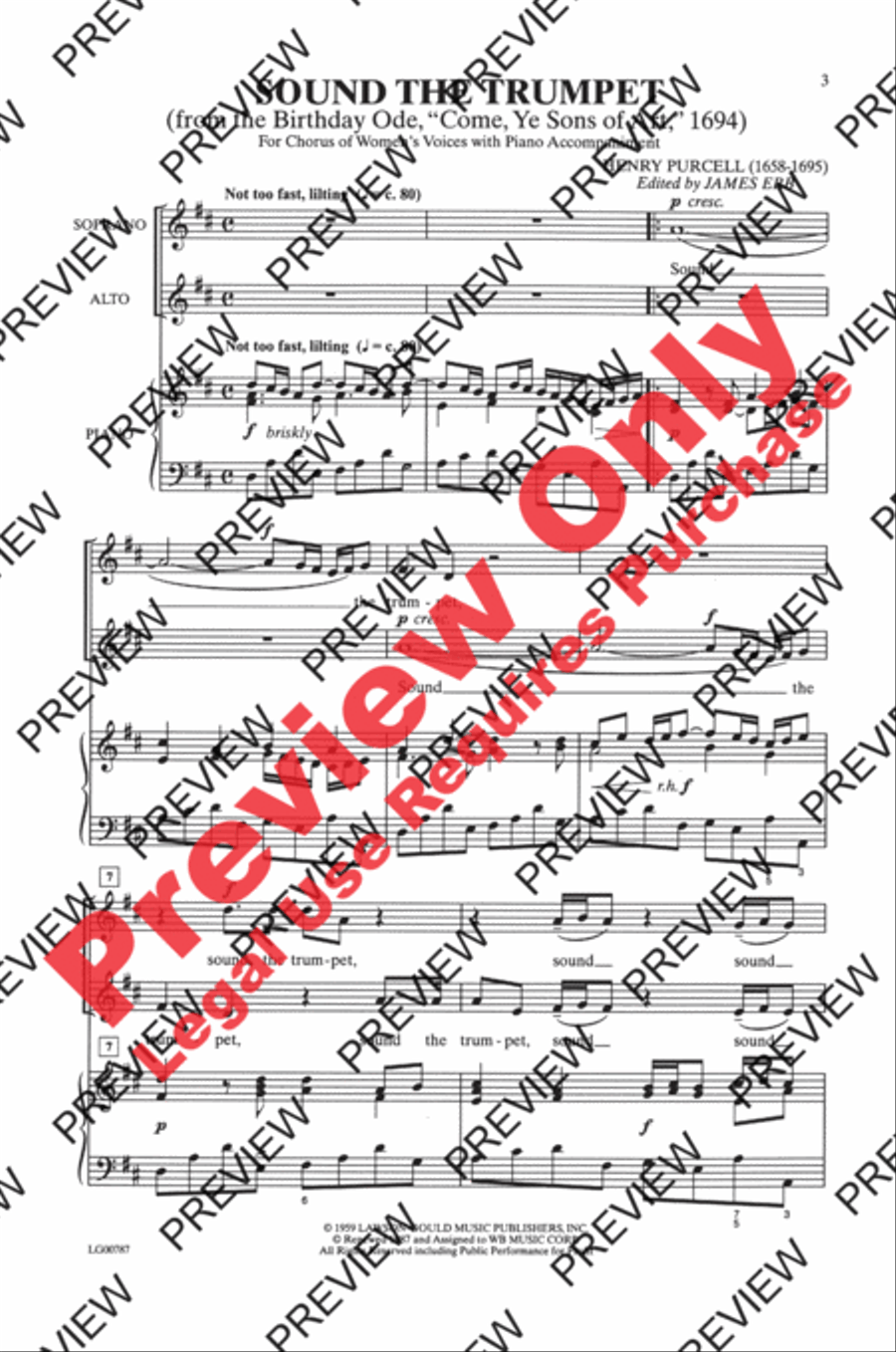 Sound the Trumpet 2-Part scores gallery preview page 8