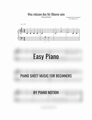 Book cover for Was müssen das für Bäume sein (Easy Piano Solo)
