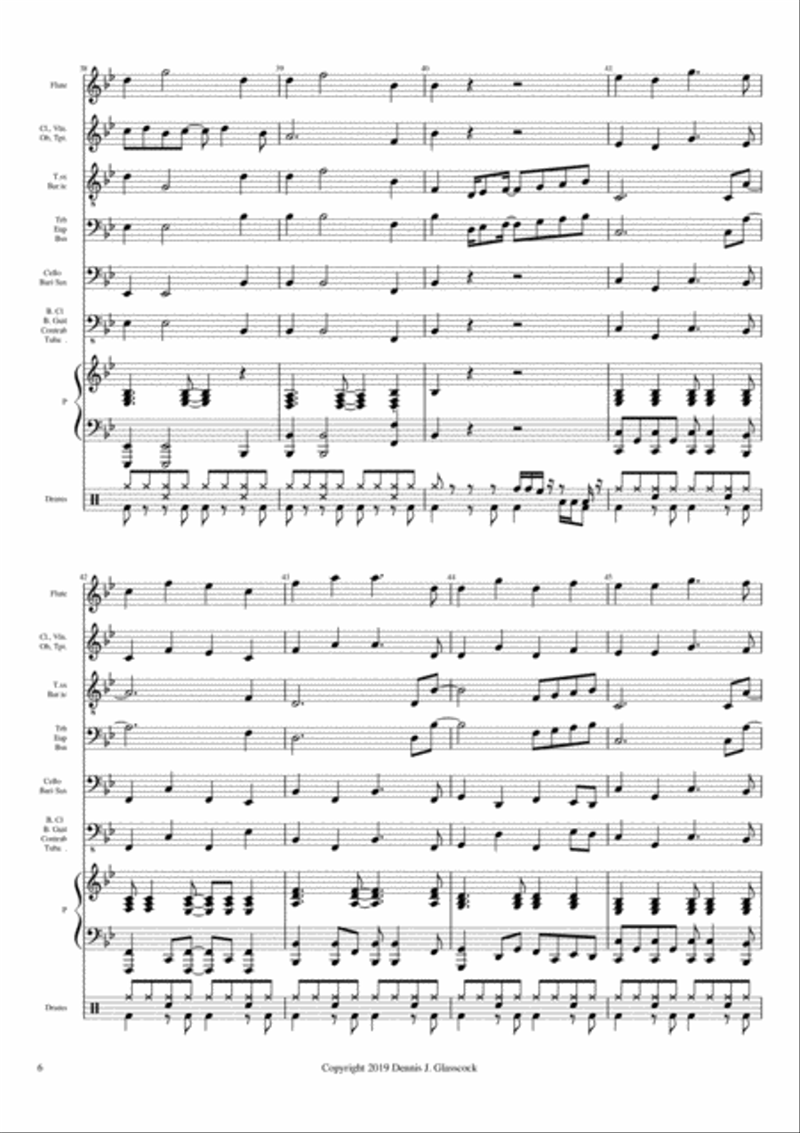 Why Not Now (Instrumental Ensemble Bb) Woodwind Ensemble scores gallery preview page 6