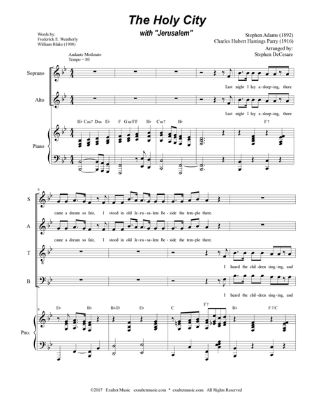 The Holy City (with "Jerusalem") (SATB) image number null