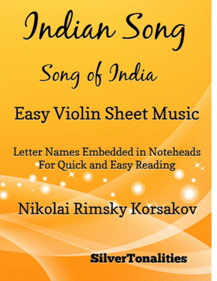 Indian Song Song of India Easy Violin Sheet Music