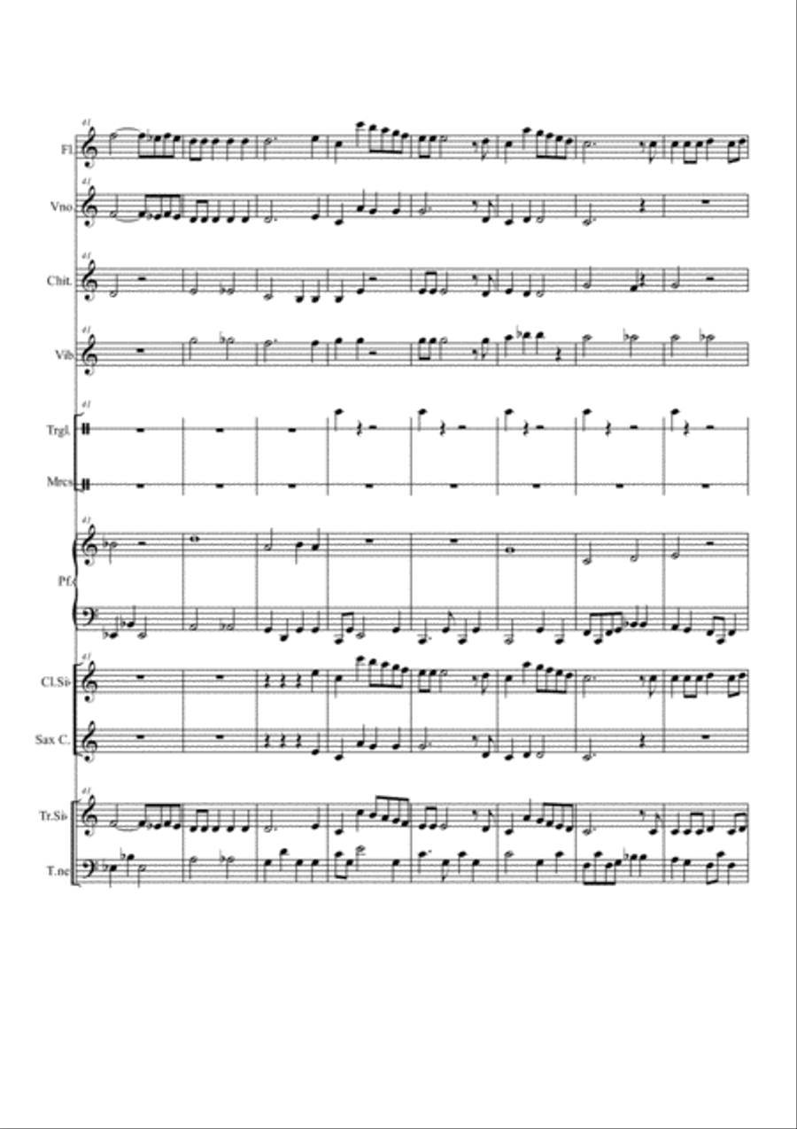 The Christmas Song (chestnuts Roasting On An Open Fire) Large Ensemble scores gallery preview page 6