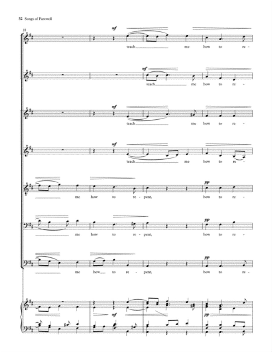 Songs of Farewell Divisi scores gallery preview page 53