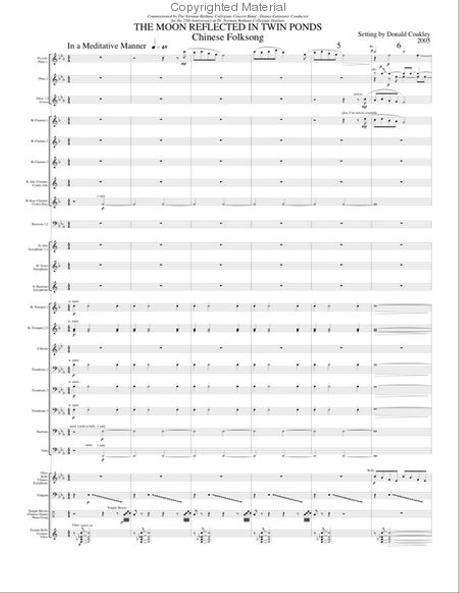 The Moon Reflected in Twin Ponds Concert Band scores gallery preview page 2