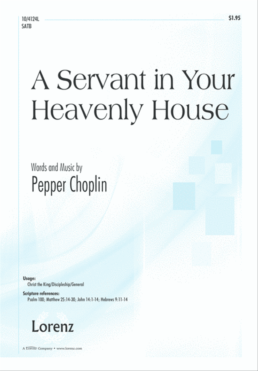 A Servant in Your Heavenly House 4-Part scores gallery preview page 1