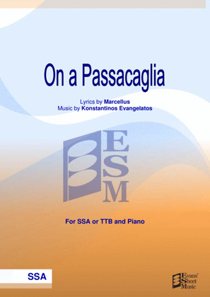 Book cover for On a Passacaglia (SSA + Piano)
