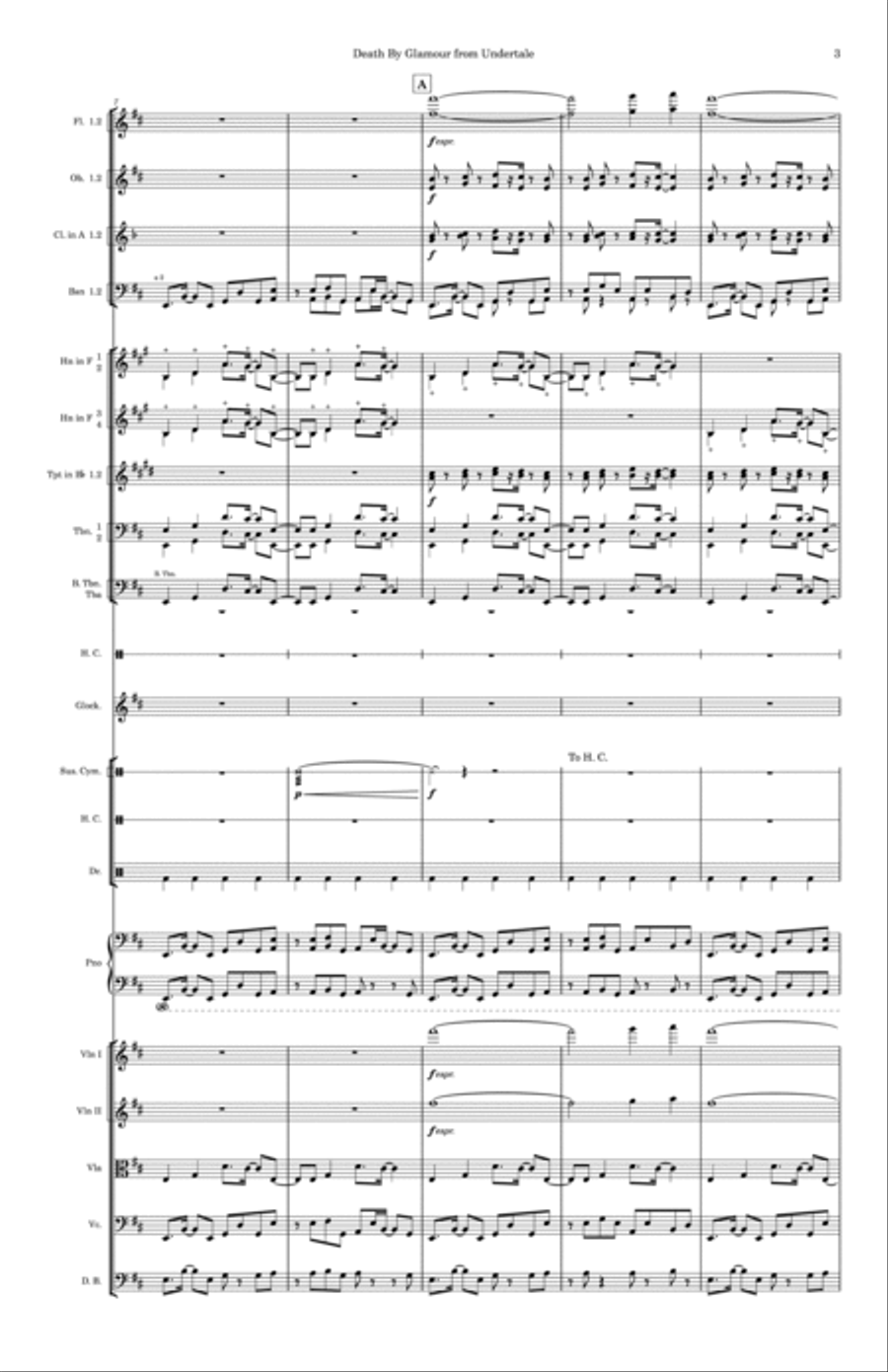 Death By Glamour Full Orchestra scores gallery preview page 3