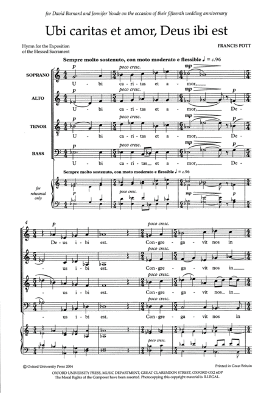 Ubi caritas et amor, Deus ibi est 4-Part scores gallery preview page 2