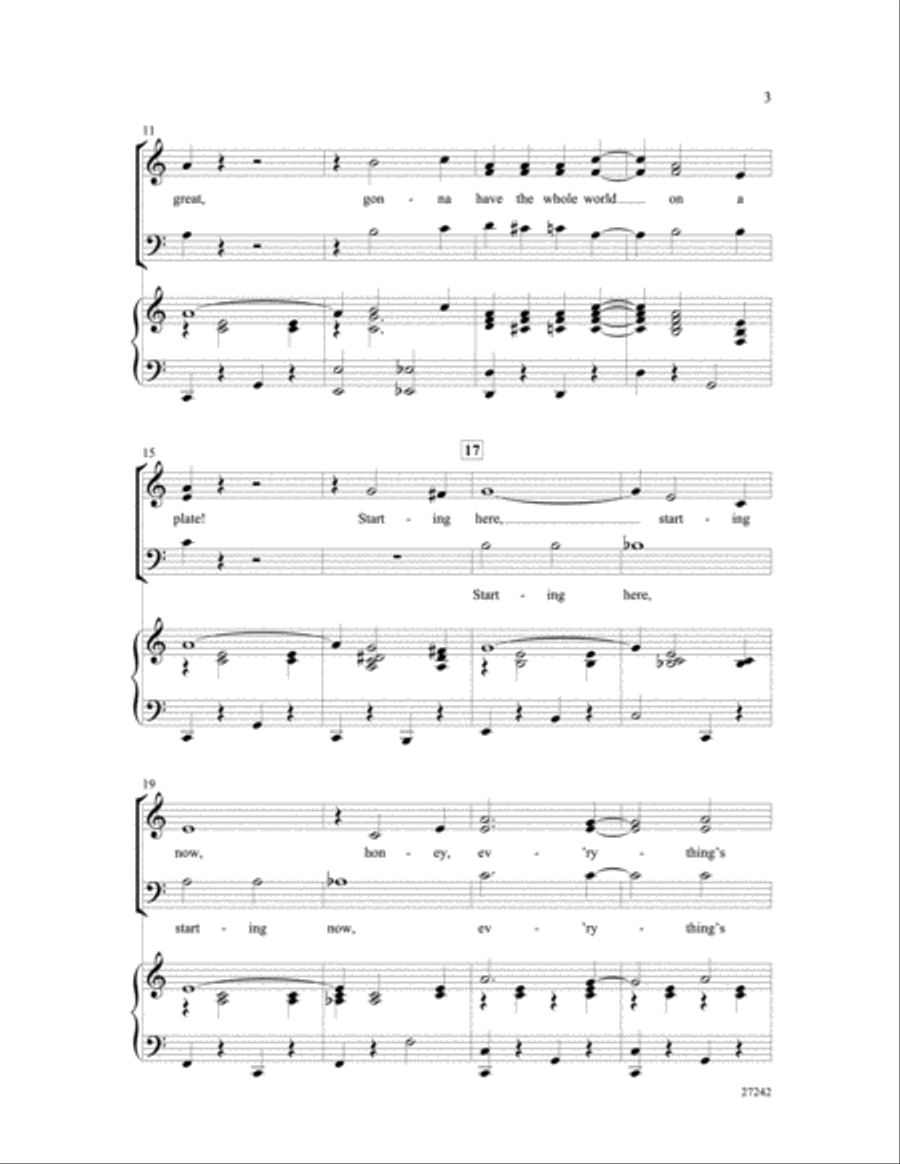 Everything's Coming Up Roses (from Gypsy) 3-Part scores gallery preview page 3