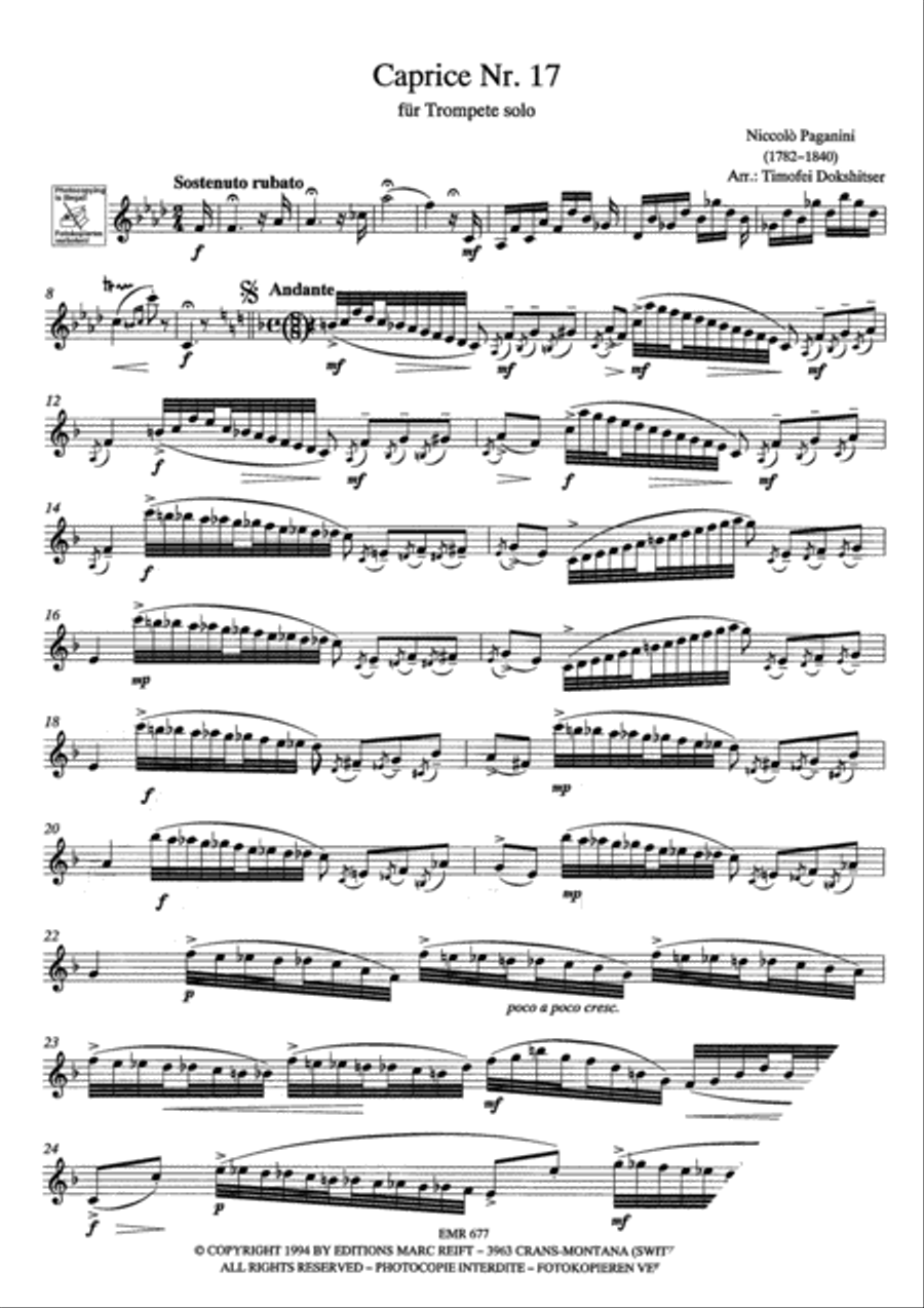 Caprice No. 17 Caprice No. 17 Trumpet Solo scores gallery preview page 4