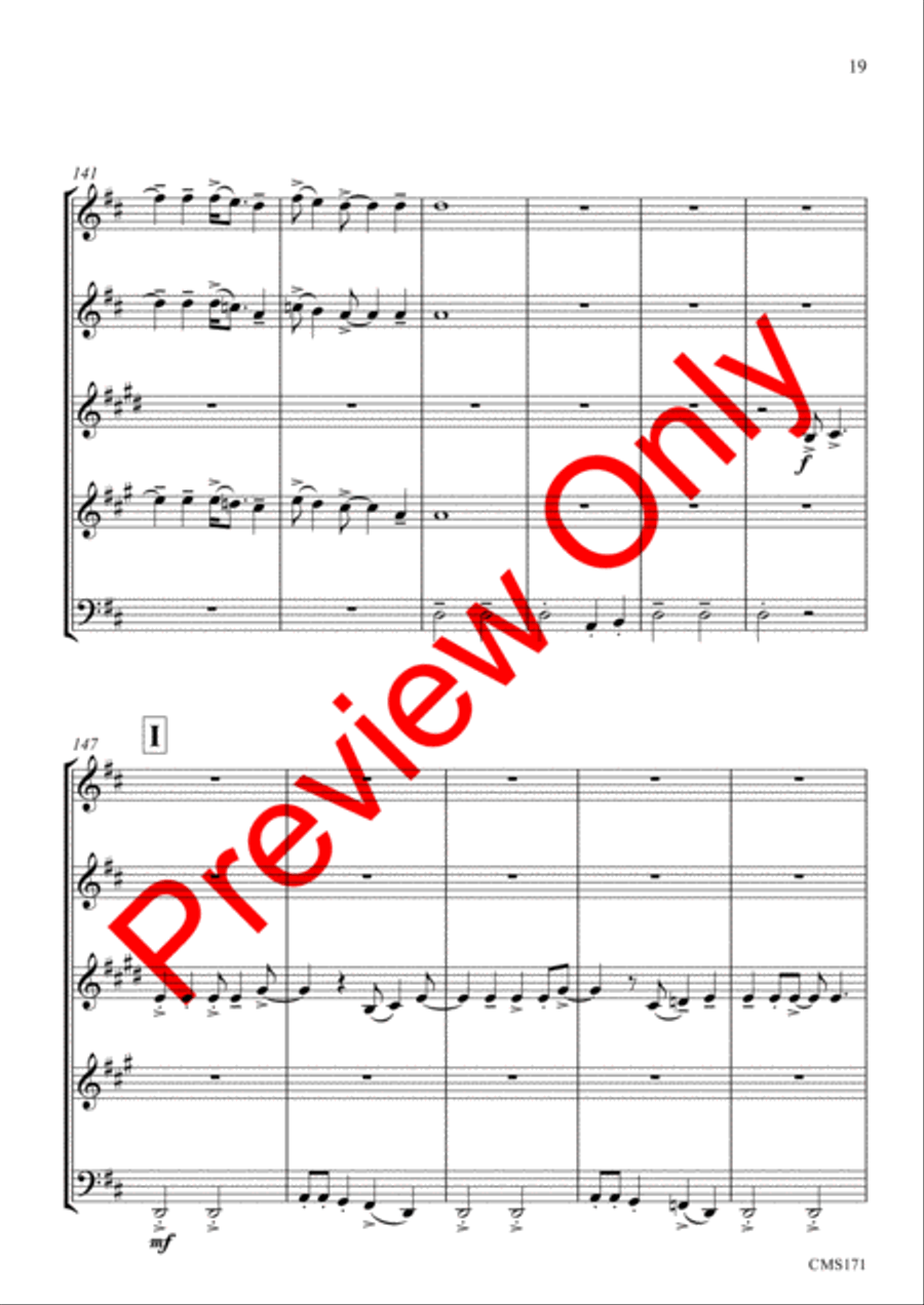 Queen Medley Fantasy Woodwind Quintet scores gallery preview page 22