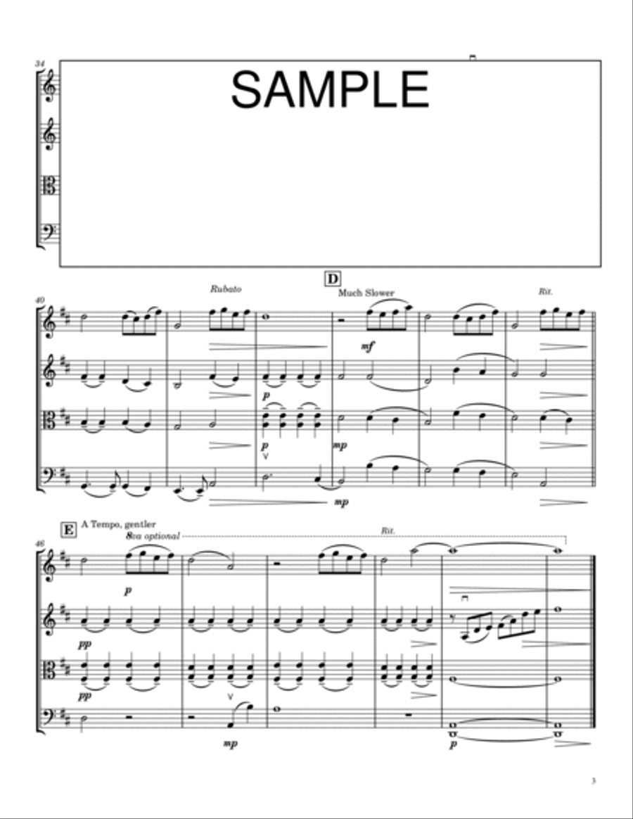 Beauty And The Beast String Quartet scores gallery preview page 3