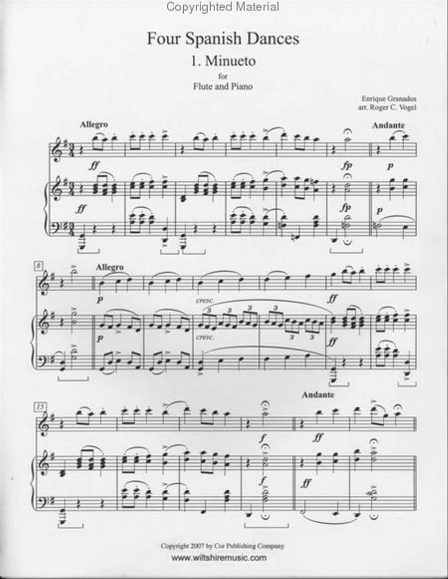 4 Spanish Dances (Roger Vogel) Flute Solo scores gallery preview page 2