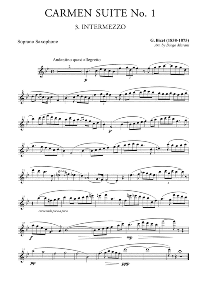 Intermezzo from "Carmen Suite" for Saxophone Quartet image number null