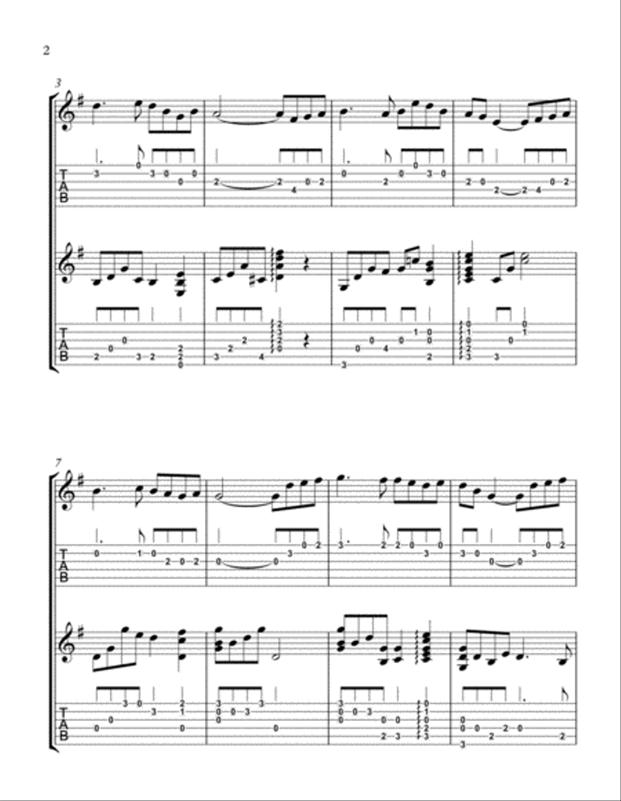 Danny Boy (Guitar Duet) Danny Boy (Guitar Duet) Classical Guitar scores gallery preview page 2
