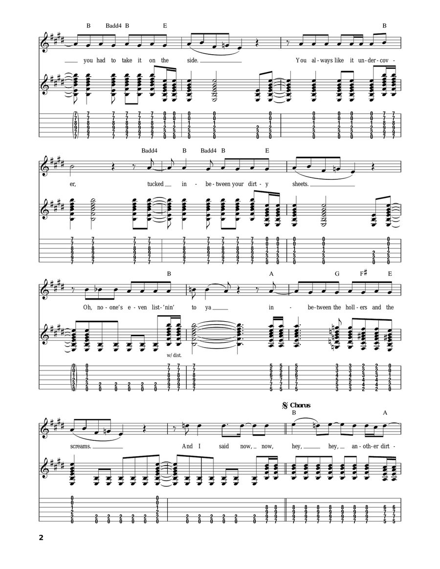 Red Morning Light Acoustic Guitar scores gallery preview page 2