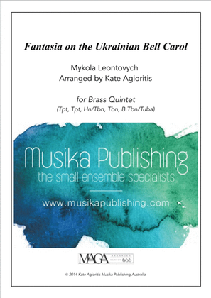 Book cover for Fantasia on the Ukrainian Bell Carol - for Brass Quintet